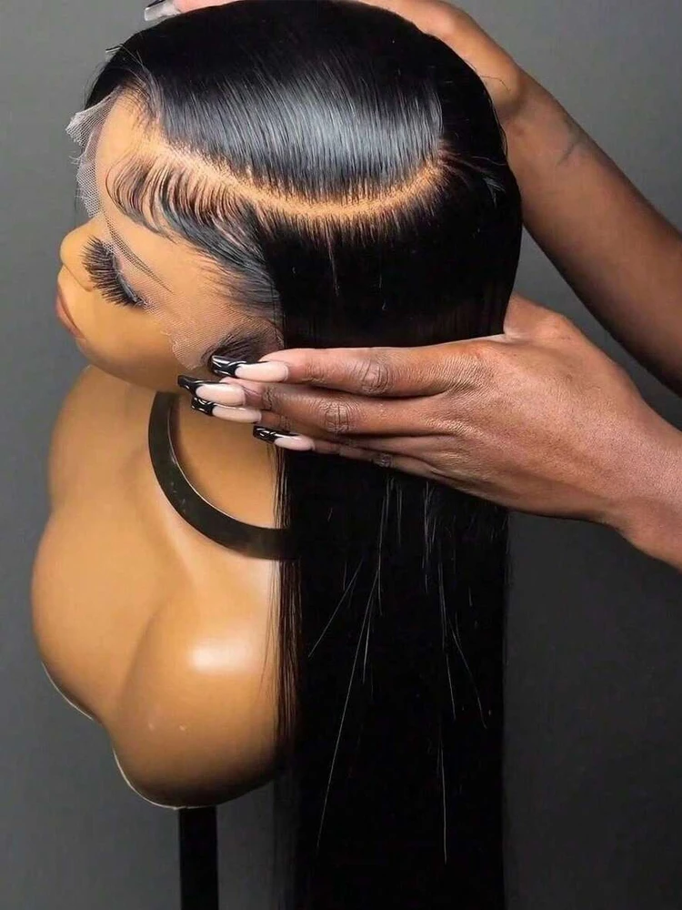 

40 Inch 13x6 HD Bone Straight Lace Front Wigs Human Hair 13x4 Brazilian Transparent Lace Frontal Wig For Black Women Remy Hair