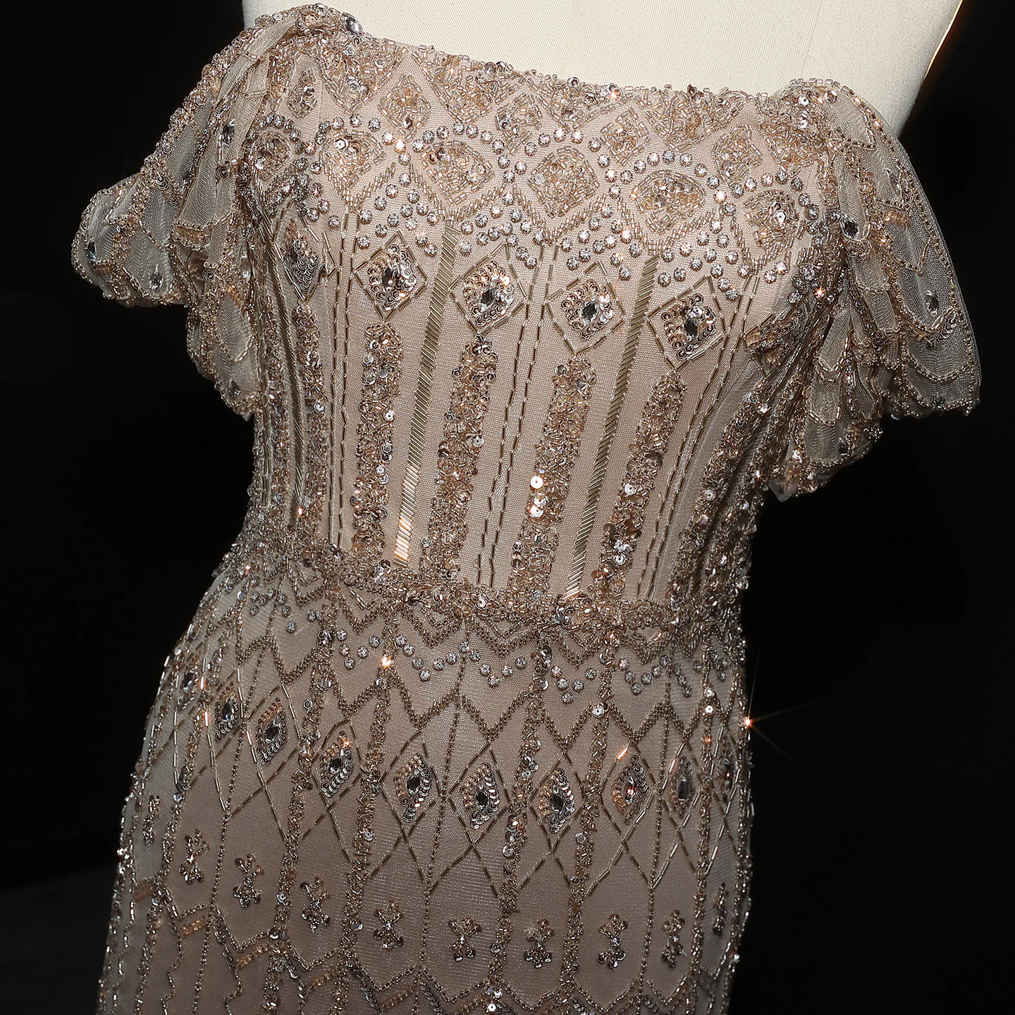 Sharon Said Luxuriöses Dubai Grünes Meerjungfrauenkleid Arabisches Abendkleid Fliederfarbene Flügelärmel 2026 Damen Hochzeitsfeierkleider SS291 Maßanfertigung – Detail 21