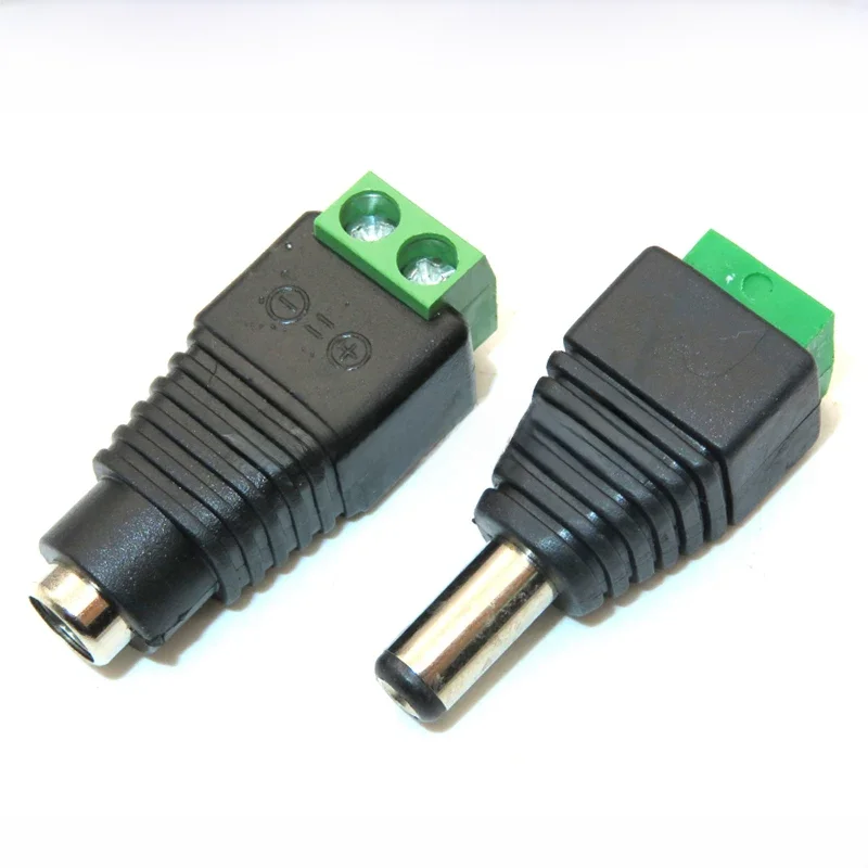 5 sztuk wtyczka zasilania prądem stałym 5.5x2.1MM 5.5*2.5MM męski i żeński 12V 24V Jack Adapter złącze wtykowe CCTV 5.5x2.1 2.5 — zdjęcie 2