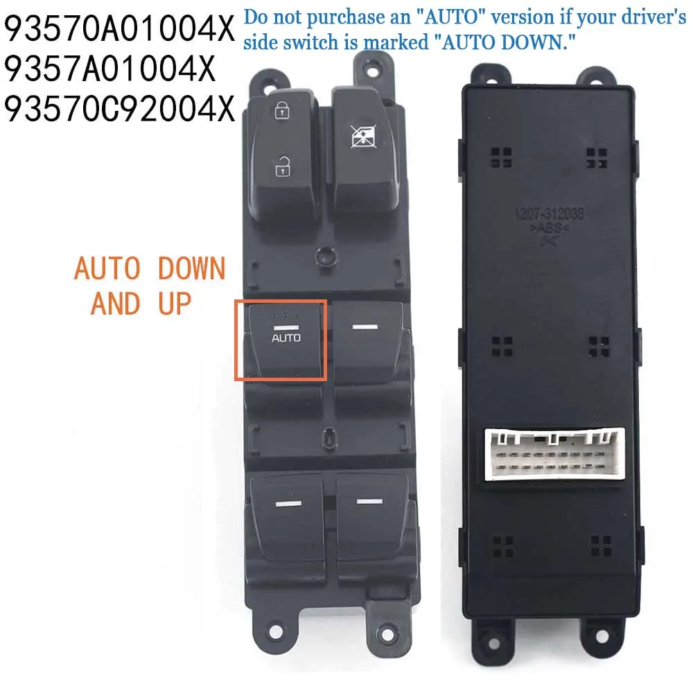for Hyundai IX25 CRETA 2016 Electrical Window Control Switch Button 93570A01004X 93570A00004X 93580A00004X Interior Spare Parts view 4