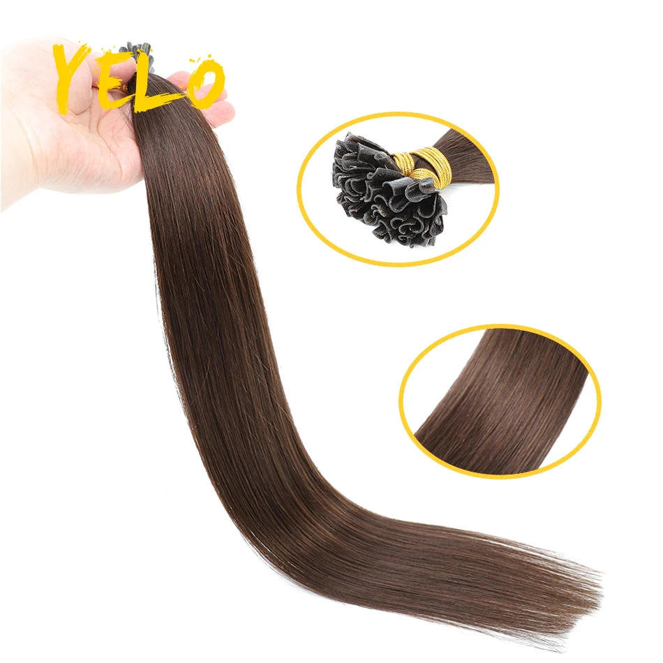 U Tip Hair Extensions Human Hair 12-26