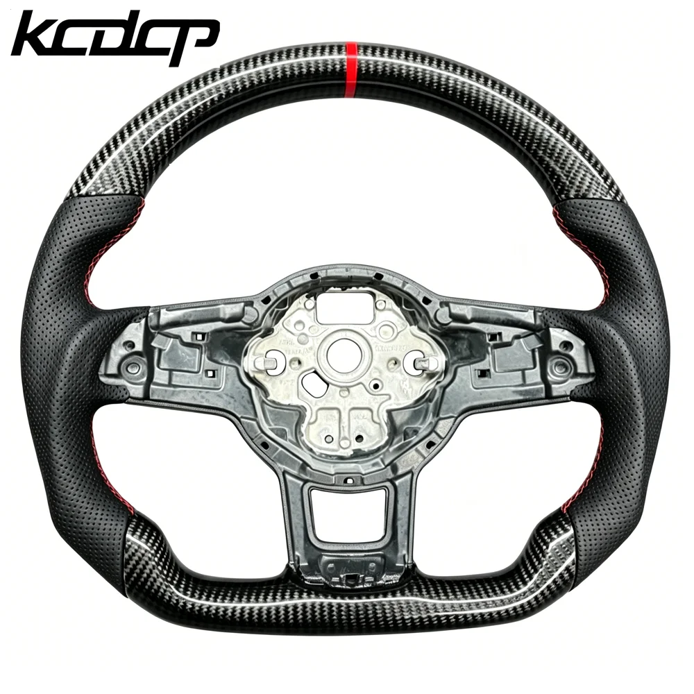 Carbon Fiber Leather Steering Wheel for VW Golf MK7 GTI R Passat Polo | Plug and Play, No Modification, Sport Upgrade