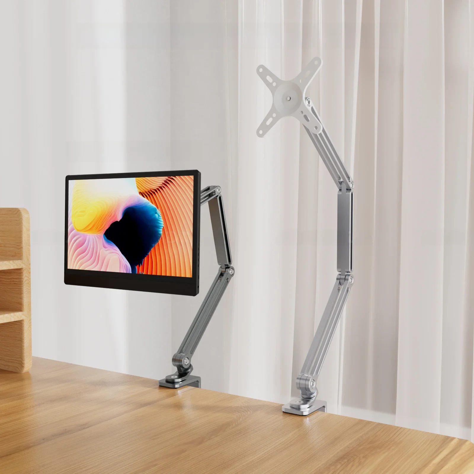 Long Arm Stand For Monitor Stand iPad Galaxy Xiaomi Tablet Kindler Tablet Desk Holder Magnetic Bed Phone Stand  Clip Mount