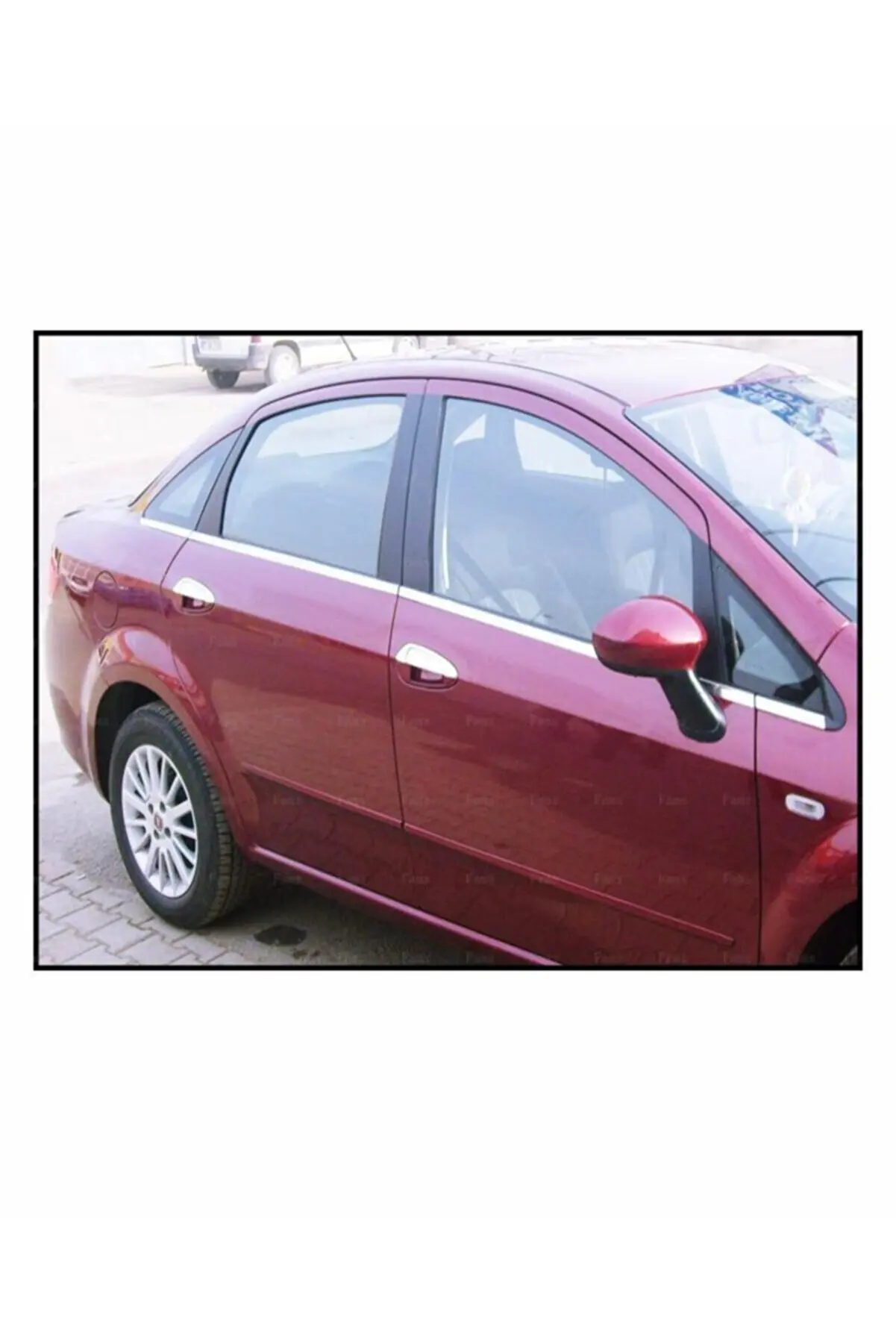 

For Fiat Linea Chrome Window Trim 2007 And Above Models-- Stainless Steel (sedan)-Accessory Modify Tuning Stylish Spoiler Wings