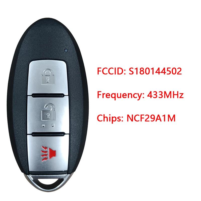 

CN027076 3 Button Proximity Key For N-issan Kicks 2018-2019 Smart Remote Control KR5TXN1 285E3-5RA0A S180144502 NCF29A1M 433MHz