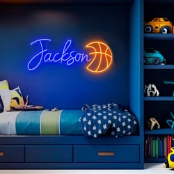 Custom neon sign name Led Letter personalized neon sign logo basketball player gifts kids Birthdays Room Decor Dropshipping