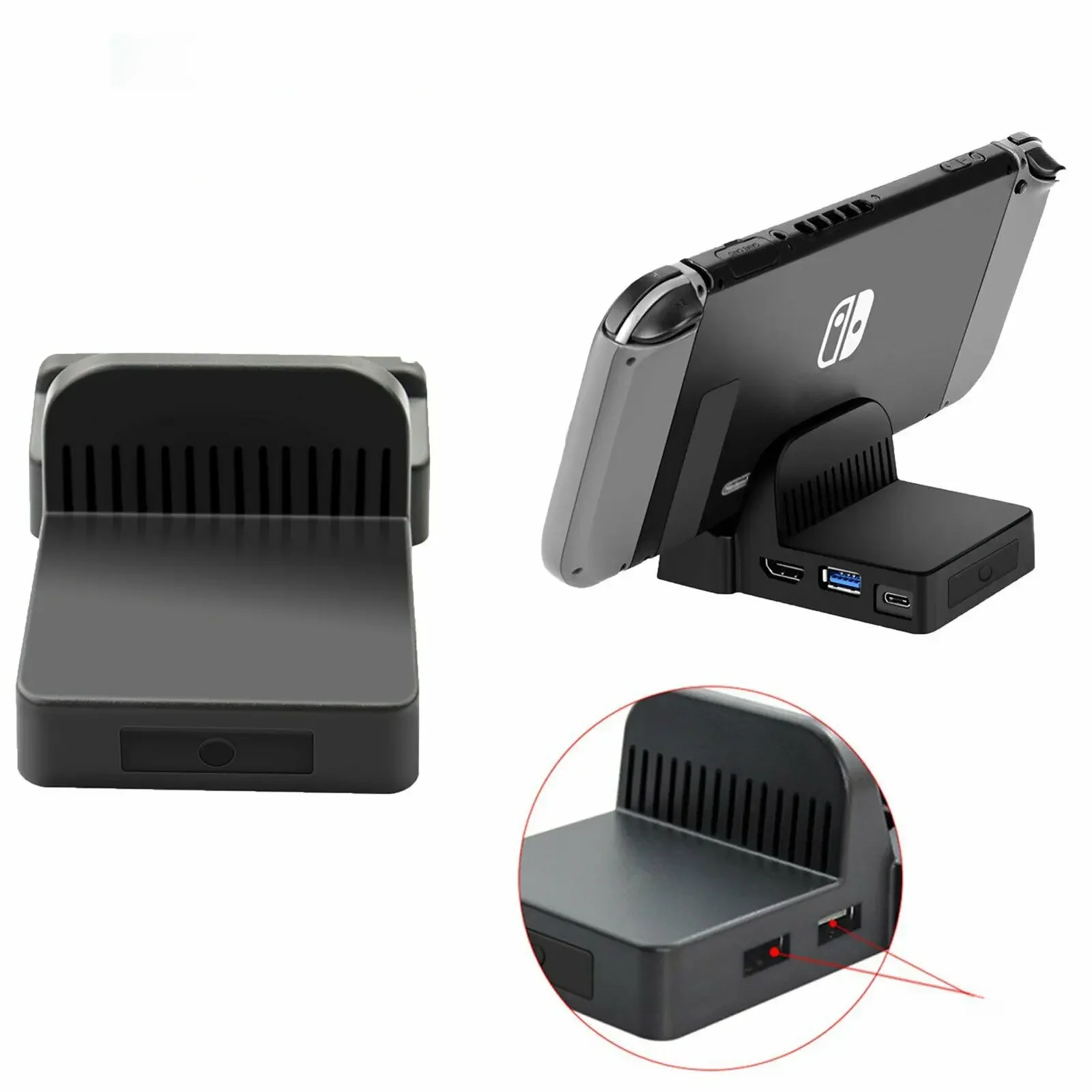 Dock Stand para Nintendo Game Console, Mini, Portátil, TV, HDMI, USB, Base de Vídeo