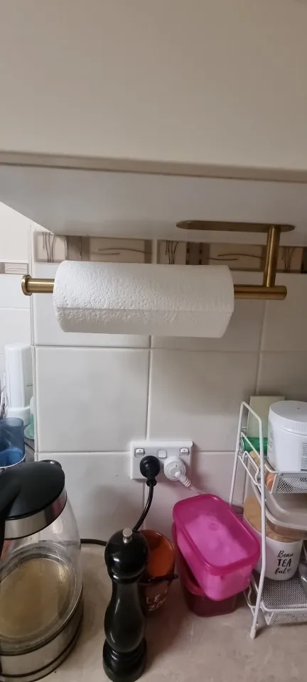 Kitchen Paper Towel Holder Adhesive Tissue Hanger Toilet Roll Paper Dispenser Cabinet Storage Napkin Rack Bathroom Accessories photo review