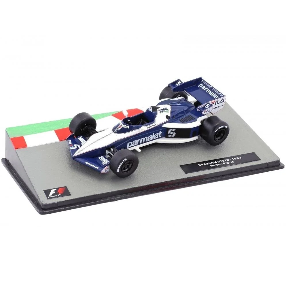 Salvat International Racing Racing Grand Prix Single-seater Car Brazilian 1983 1:43 Scale Diecast Miniature Methacrylate Showcase and Identification Base