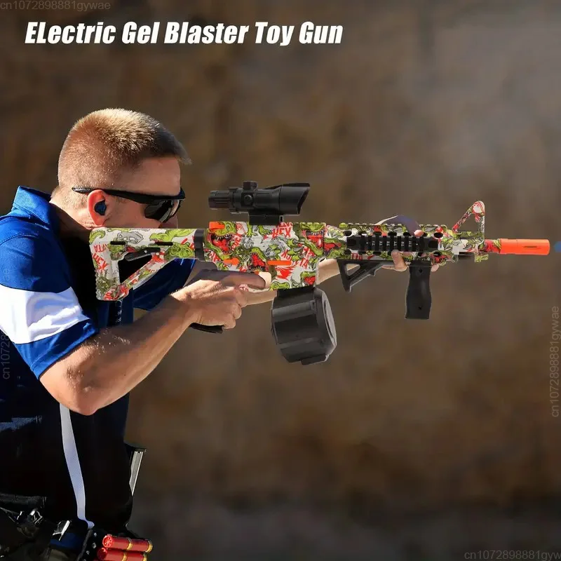 Crystal Bomb AKM Automatic M416 Electric Burst AWM Children's Chicken Toy QBZ Assault Rifle Water Bomb Toy Gun