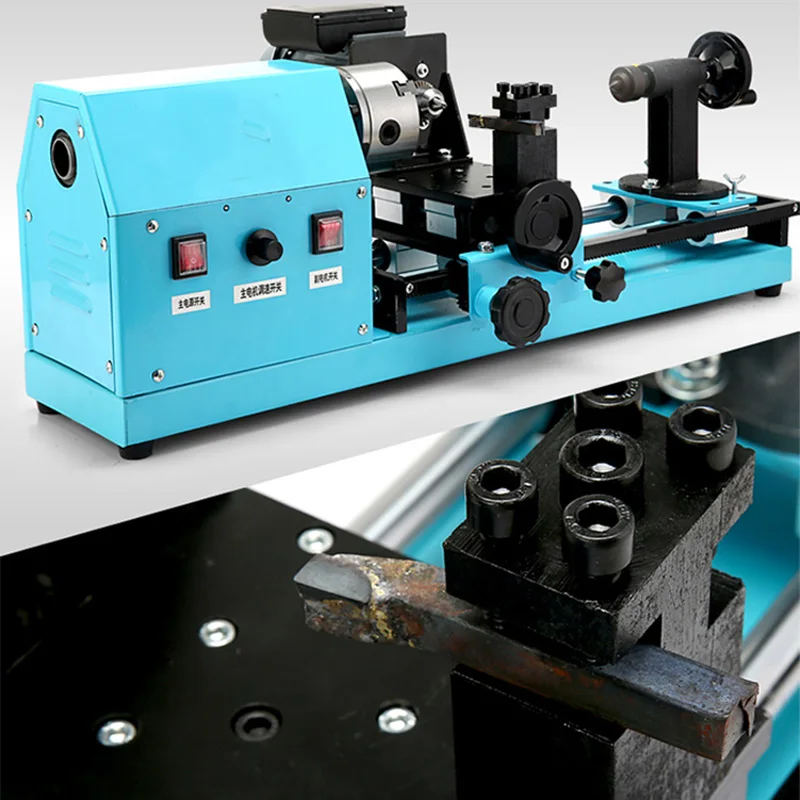 Multifuncional profissional automático mini cnc torno de madeira mandril diy ferramenta para trabalhar madeira redonda grânulo máquina torno ferramenta 220v