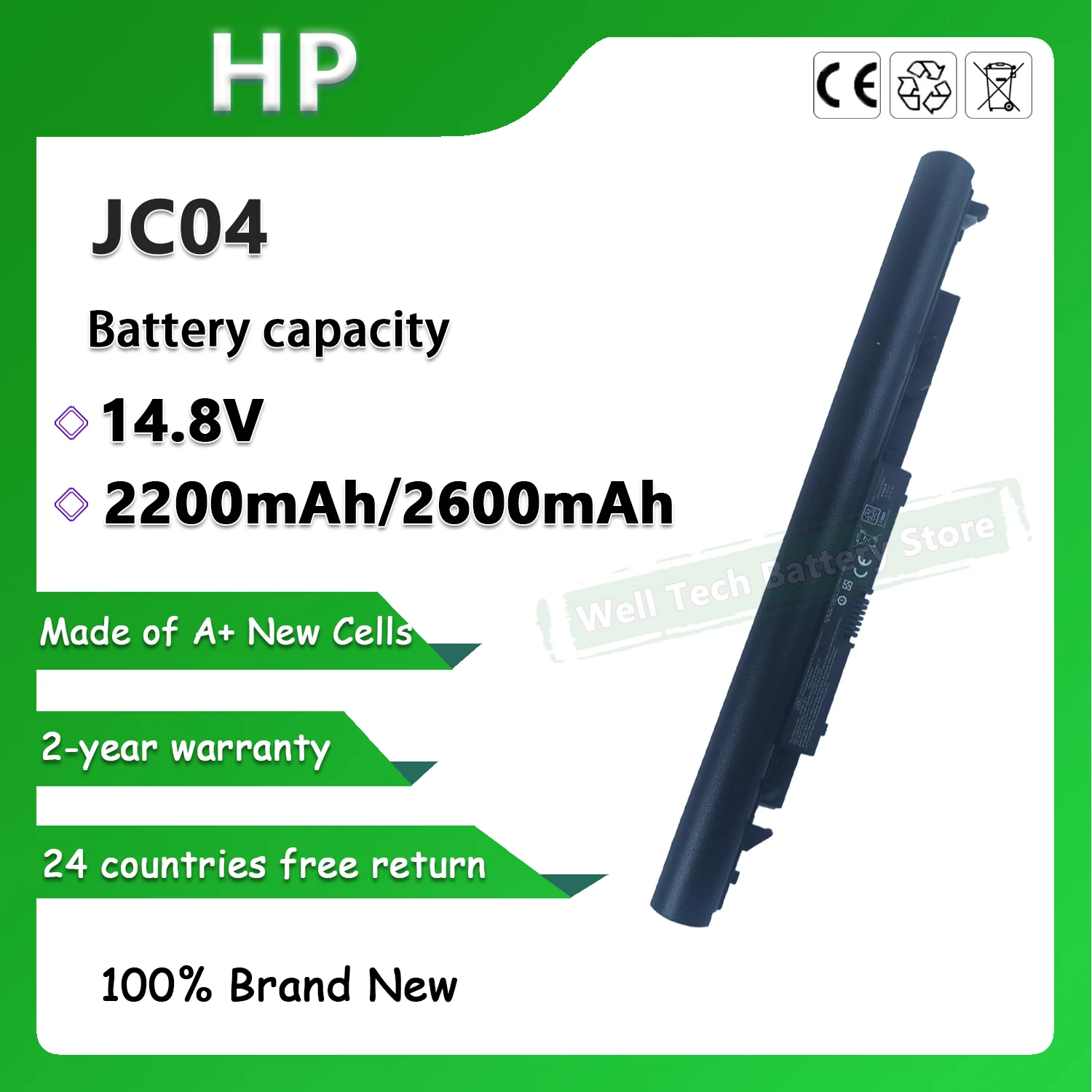 JC04 Laptop Battery for HP 255 255 G6 250 250 G6 Pavilion 17z Series