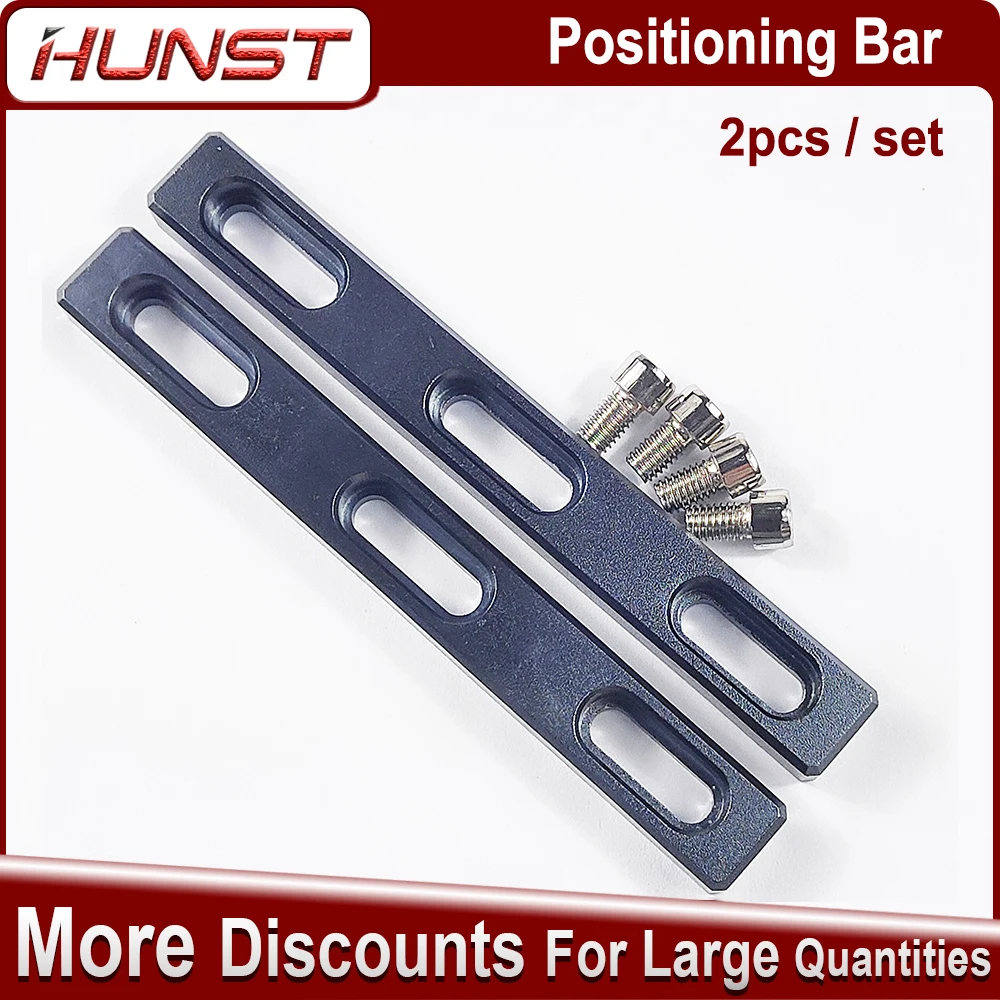 

Hunst Worktable Positioning Bar 2pcs 130*16mm Dia.6mm + 4pcs Positioning Screw for DIY Fiber & Co2 & UV Laser Marking Machine