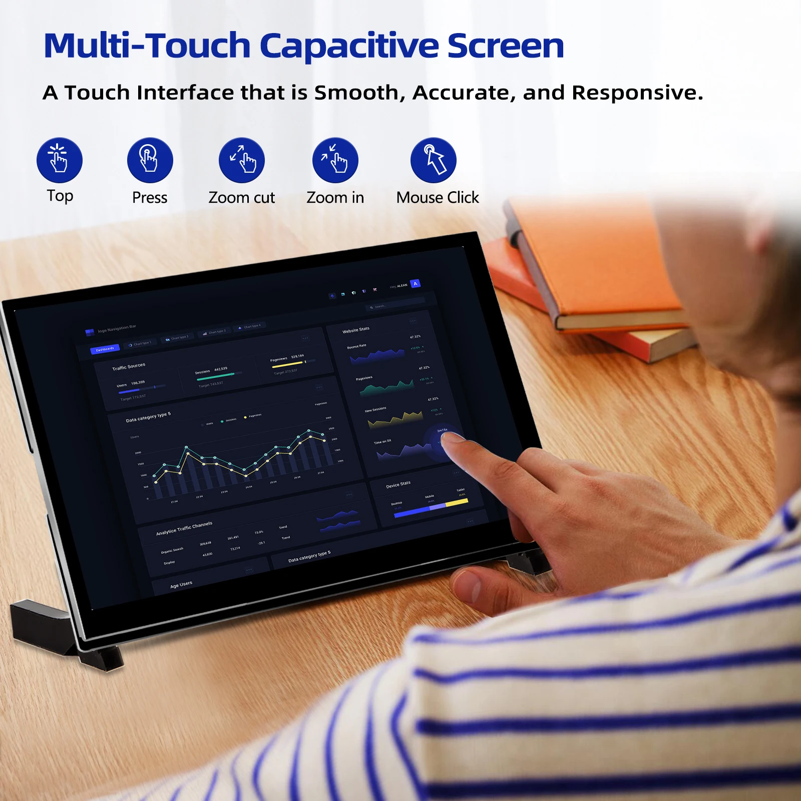 Imagem -06 - Monitor Touchscreen para Raspberry pi Ips Lcd 1024x600 Alto-falante Duplo Monitor Hdmi Pequeno para Raspberry pi Driver Ipistbit7