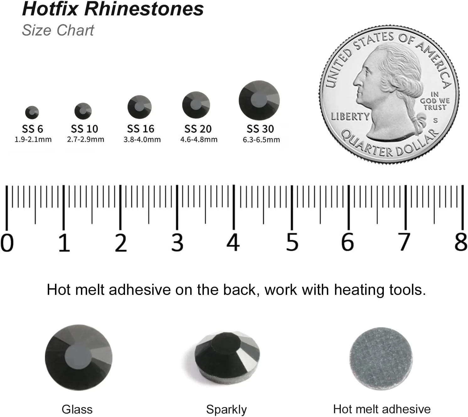 Rigta Jet Black SS16 SS20 Hight Quality DMC Hot Fix Rhinestones Flatback Glass Hotfix Rhinestone Stones For Garment Shoes DIY