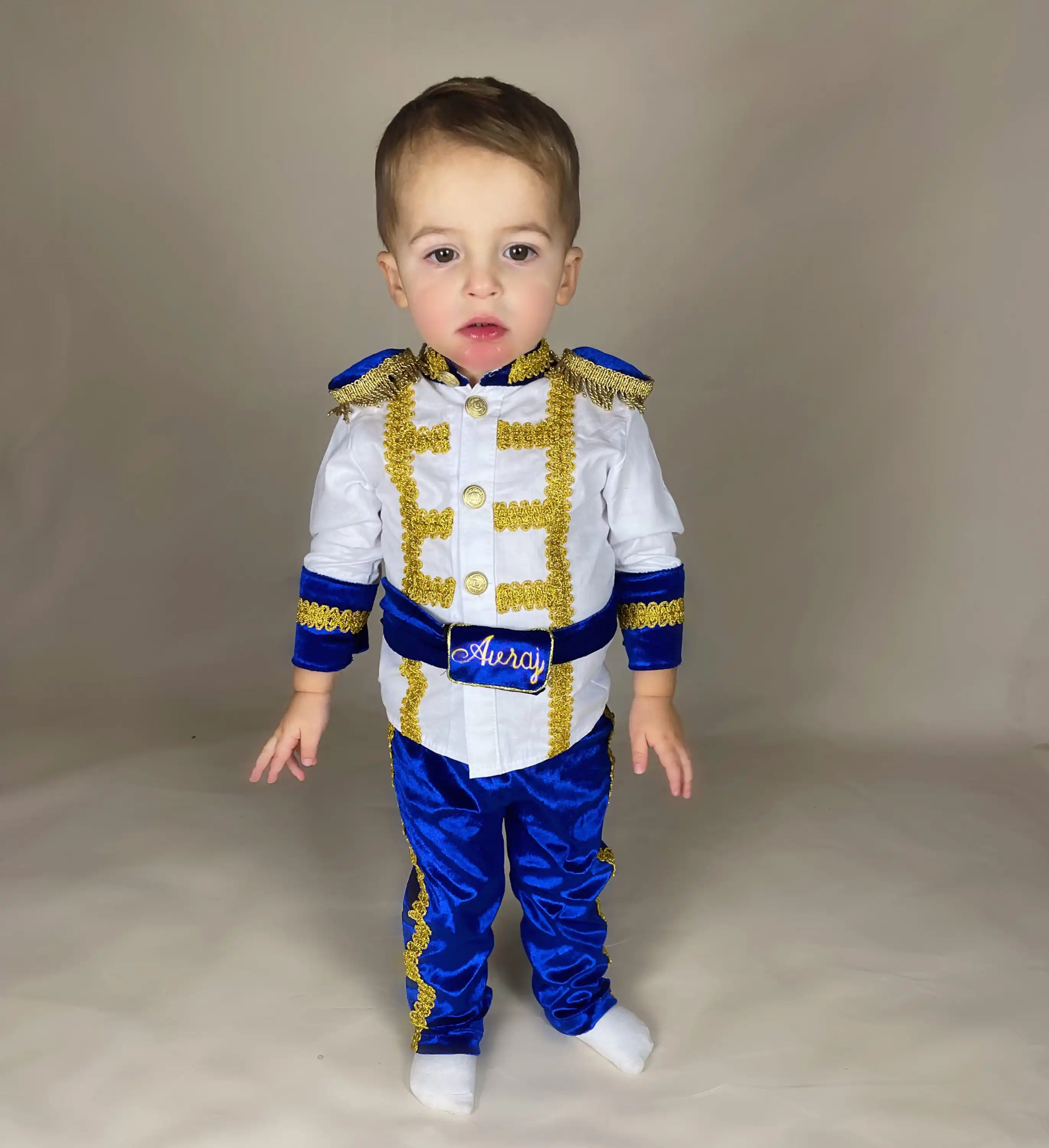 Premier anniversaire garçon tenue. Suite garçon personnalisée, 1er anniversaire du prince royal Gelboy