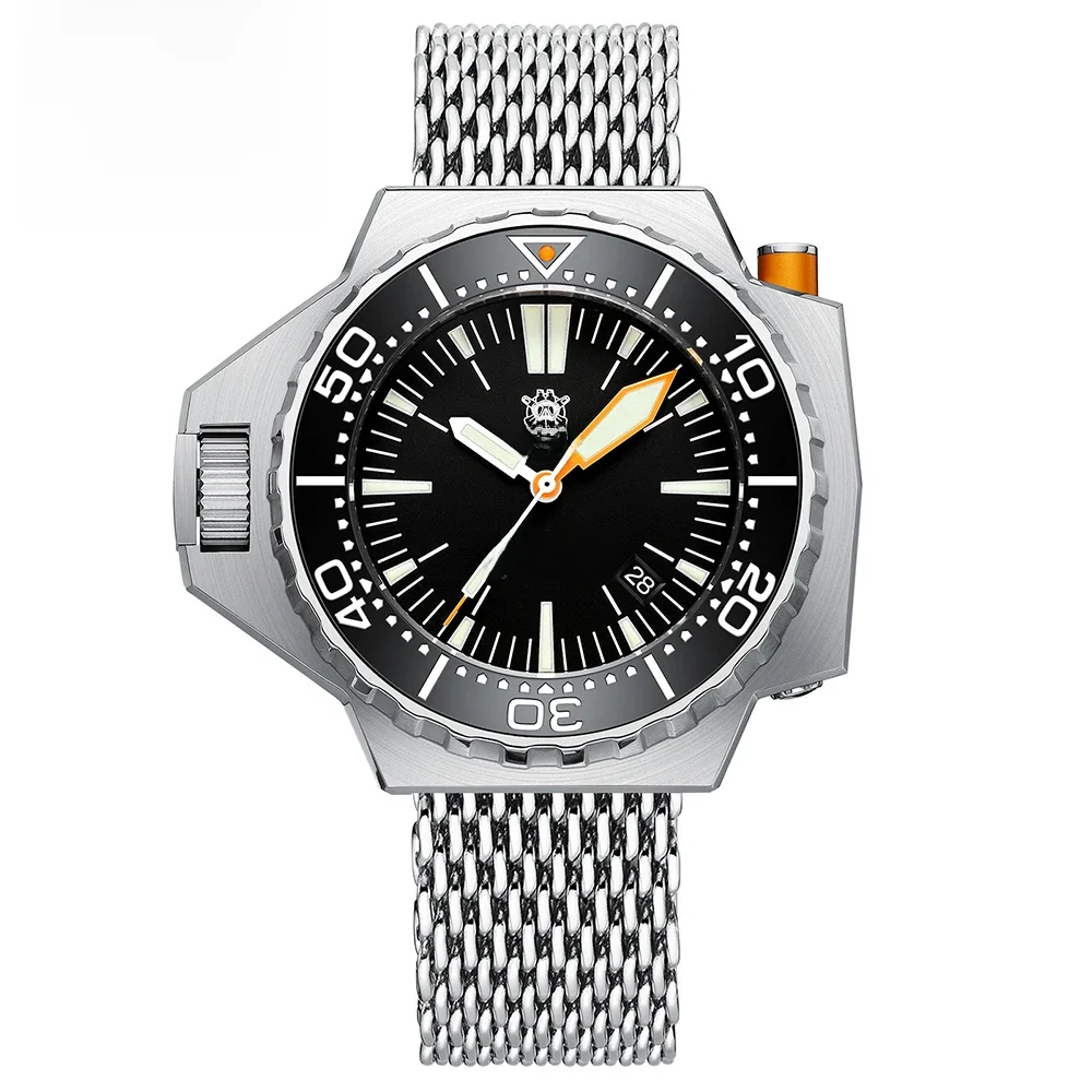 Steel dive sd1988 Neuankömmling 56mm einteiliges Gehäuse 1200m wasserdicht nh35 automatische Herren