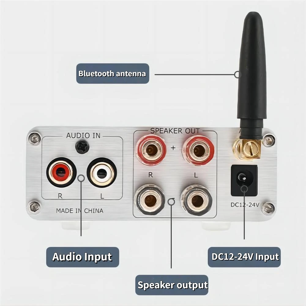 Imagem -04 - Amplificador de Som Hifi Amplificador de Áudio Estéreo Bluetooth 5.0 para Alto-falante Home Theater Karaokê Ma12070 80w x 2