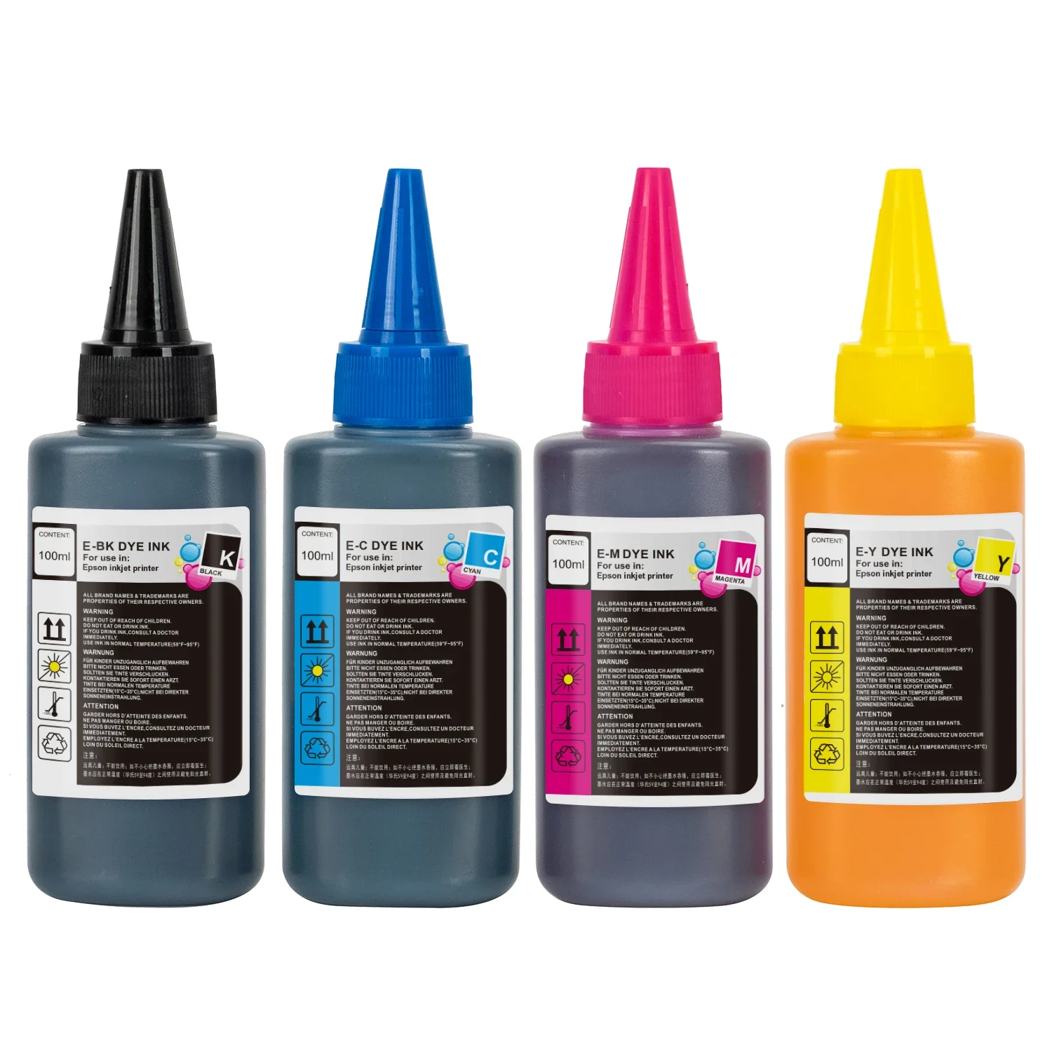 EP-TY 100ml Dedicated Dye Ink Compatible for Epson Ink Jet Inkjet Printer and Tank Printer and Cartridges CISS