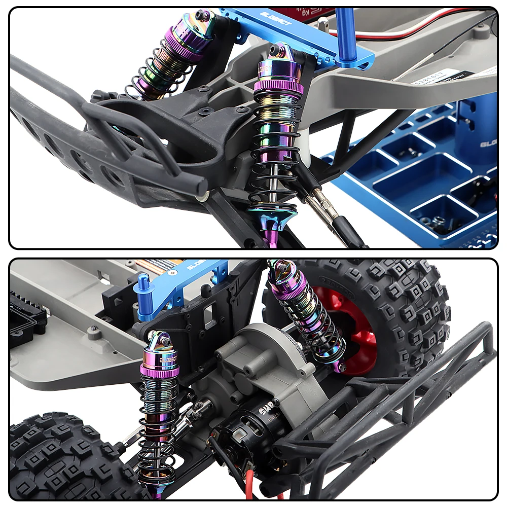 GLOBACT Oil Shock Absorber Colorful RC Shock Absorber Damper Set for Traxxas Slash Stampede Rustler Bandit Hoss 1/10 RC Upgrade