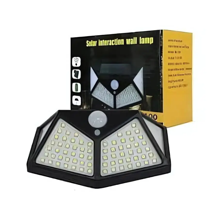Kit 6 Luminárias Solares 100 LEDs com Sensor – Ilumine Sem Gastar Energia!