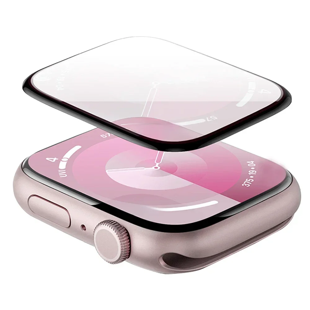 Ochraniacz ekranu do Apple Watch Series 9-8-7-6 5 4 Se ultra-2 49 mm 41 mm 45 mm 40 mm 44 mm 3D (nie szkło hartowane) Akcesoria do folii — zdjęcie 2