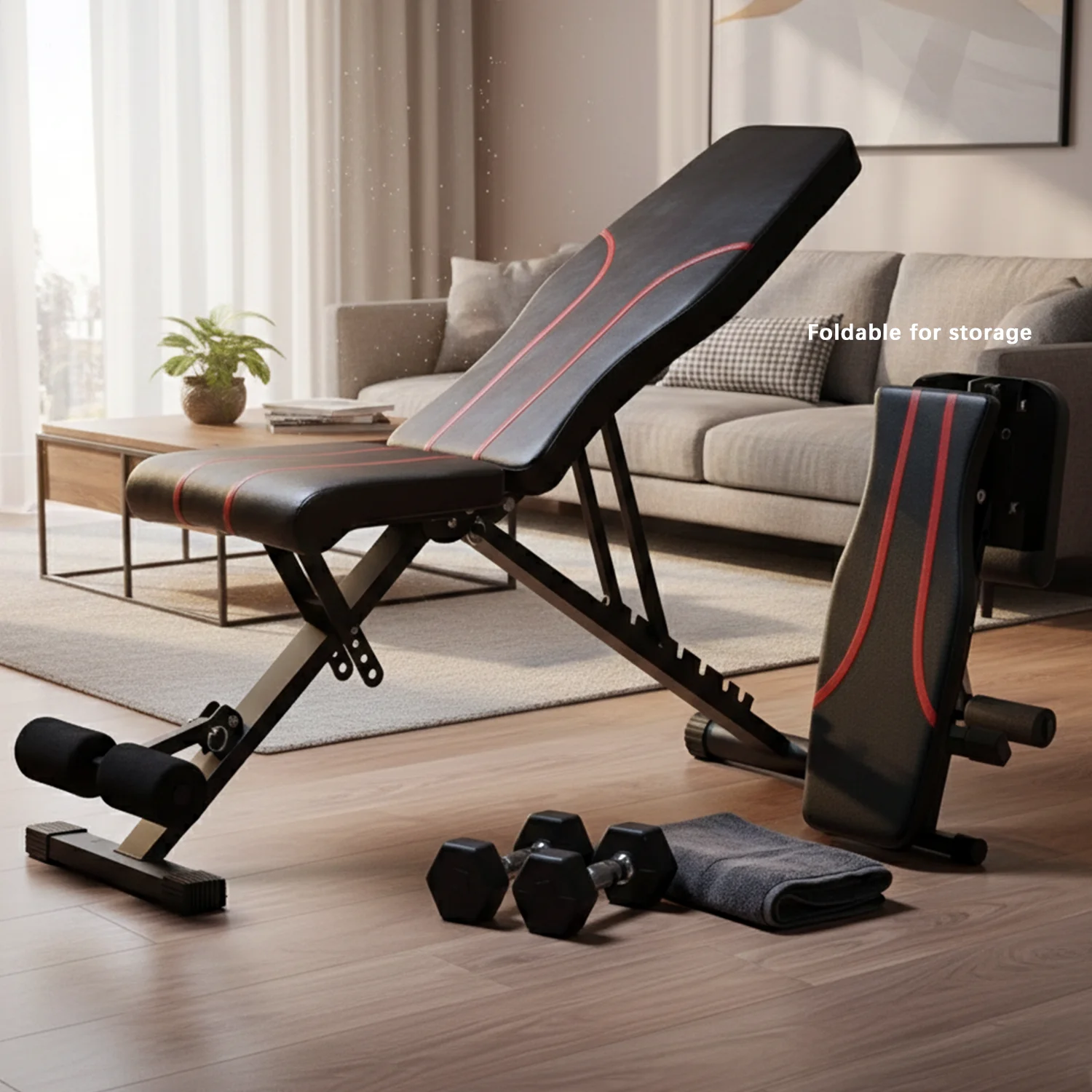 Hantelbank Klappbar Verstellbare Trainingsbank Multifunktional Fitnessgeräte Für Zuhause Home Gym Schrägbank Mit Stabiler Stahlkonstruktion Rutschfeste Basis Komfortable Polsterung Platzsparend Für