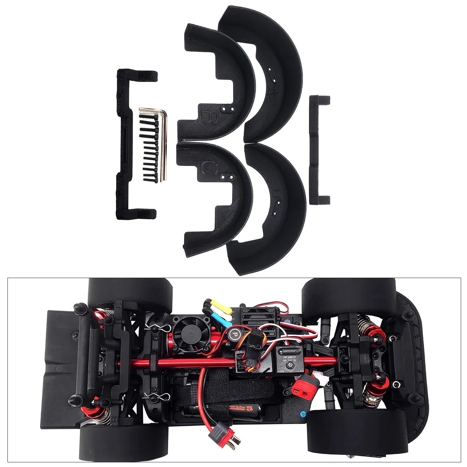HYPER GO MJX 14303 Simulation vorne und hinten Kotflügel Futter Dekoration für 1/14 Mjx 14303 RC Auto Off-Road High Speed Truck Teil