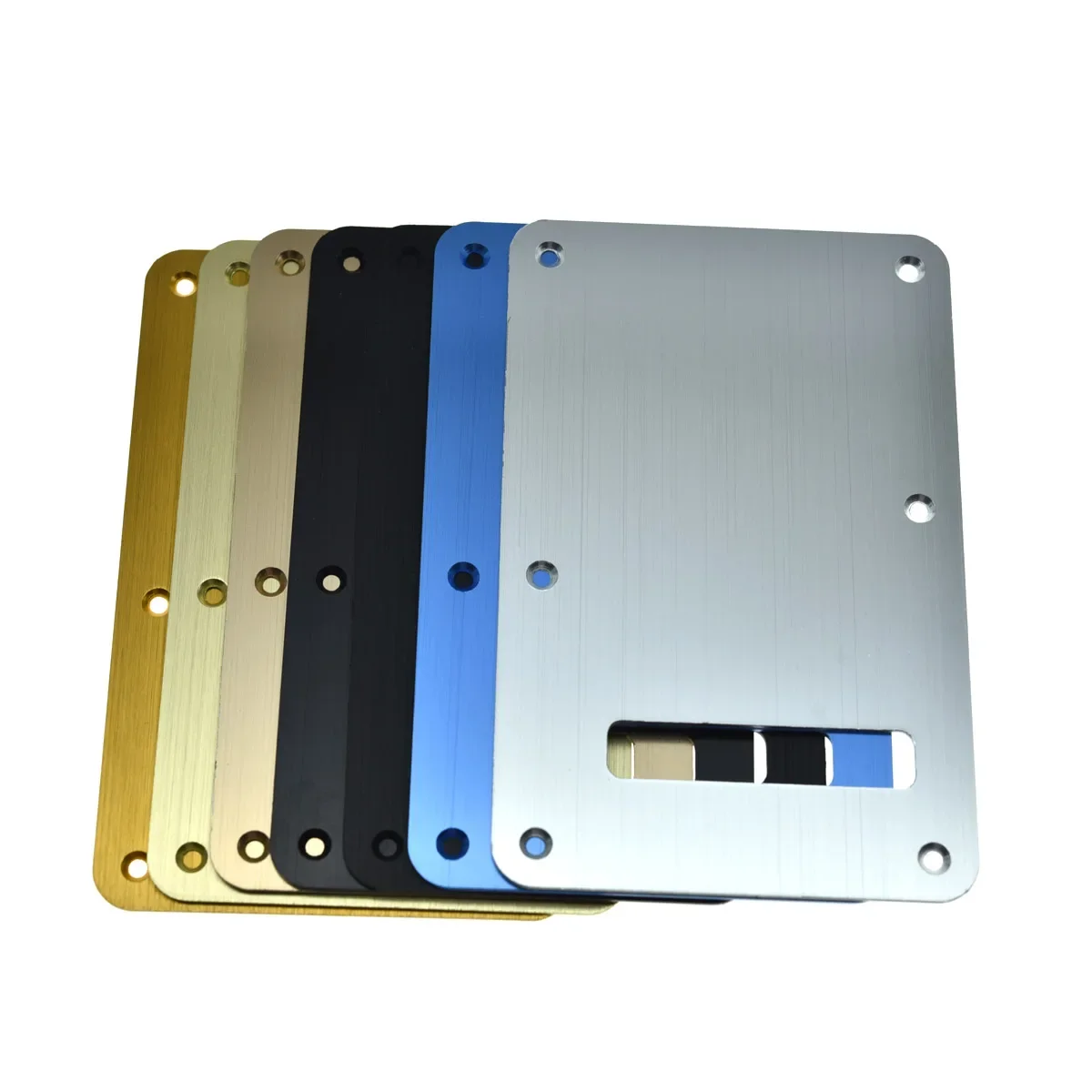 Agreish-Plaque arrière ST Strat anodisée en aluminium métallique à 6 trous, couvercle de cavité Tremolo Trem, style moderne, garde-boue américain et mexicain ST