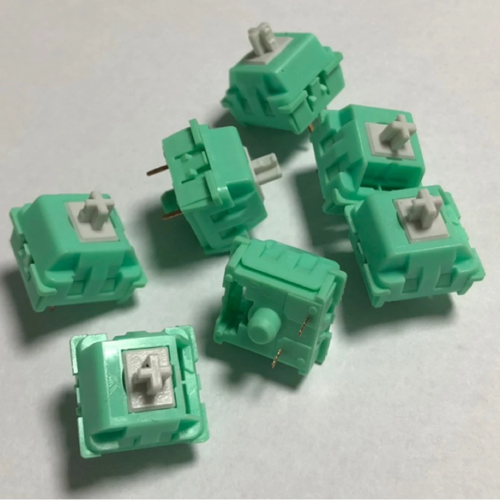 Emerald Green White Linear keyboard Switch 57g 3 Pin 22mm Spring Mechanical Keyboard DIY Custom Switches For Hot Plug Kit