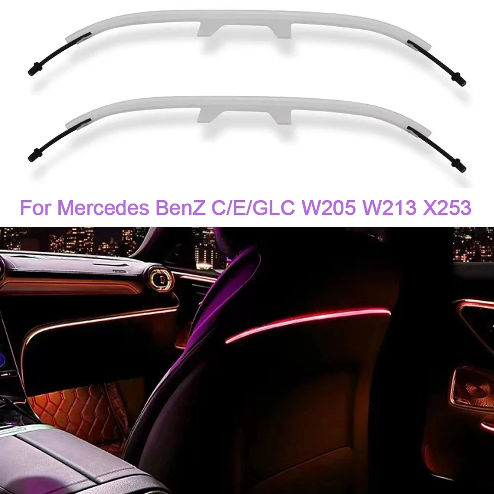 

64 Colors Car Seat Back Ambient Light For Mercedes-BenzC/E/GLC W205 W206 W213 X253 Rear Seat Modified Car Interior Decoration