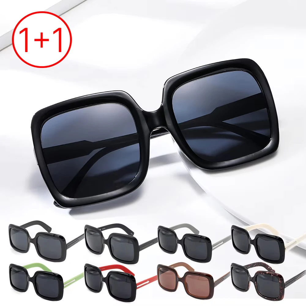 [Today's departure] 1 + 1 UV400 protect oversize women's fashion sunglasses BIG ARROW fashion classic fashion trend chison LUG summer sunshine between the big