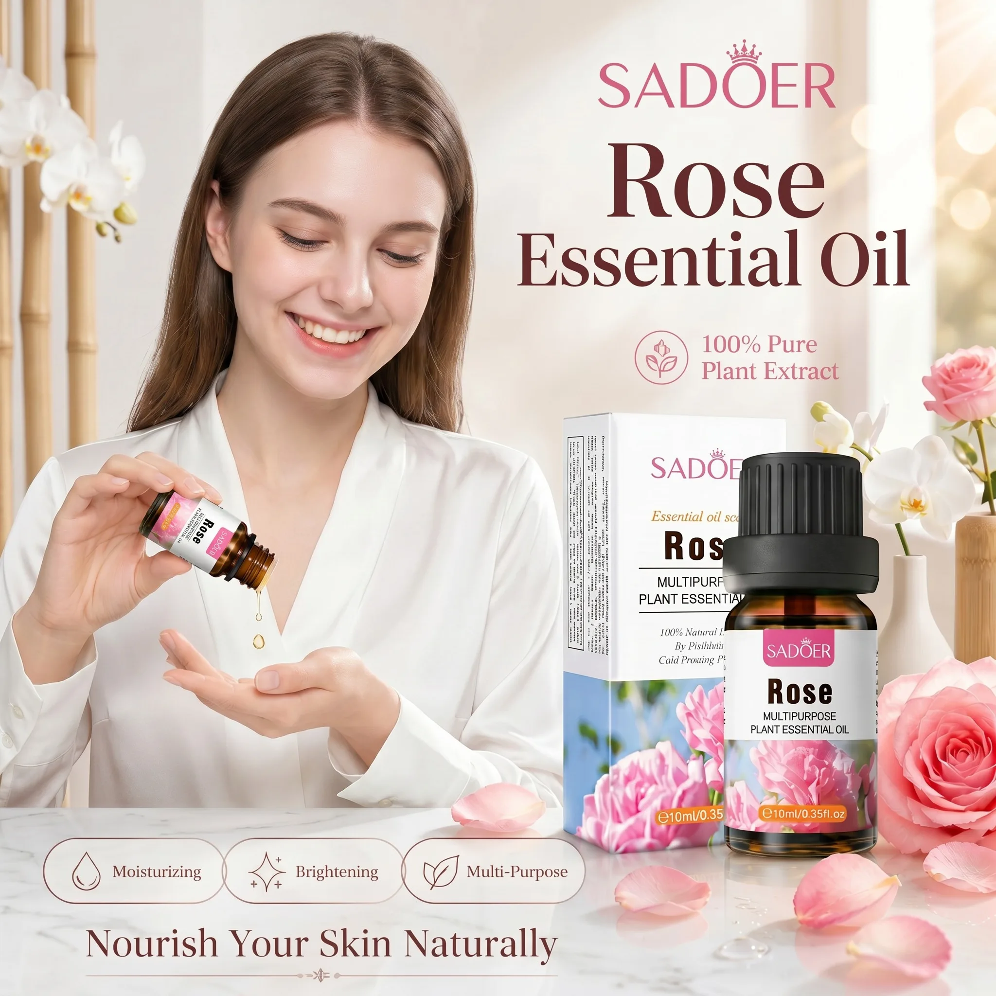 

Multi-purpose Natural Plant Essential Oil Deeply Moisturizing and Nourishing Anti-Drying Suitable for Body Face and Hair