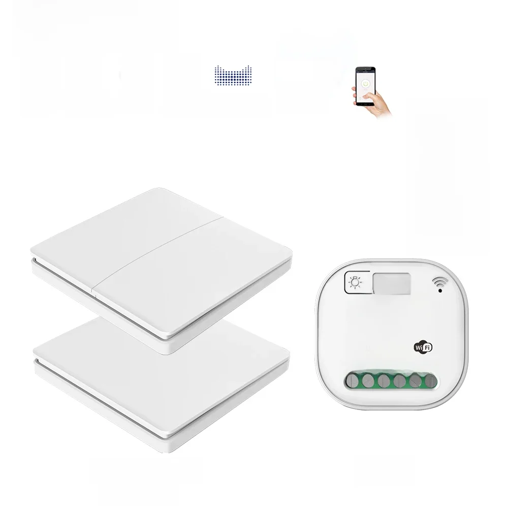 SIXWGH 16A WIFI Switch Smart Home Tuya App Remote Control Smart Timer Switch No Battery Light Switch Work with Google Home Alexa