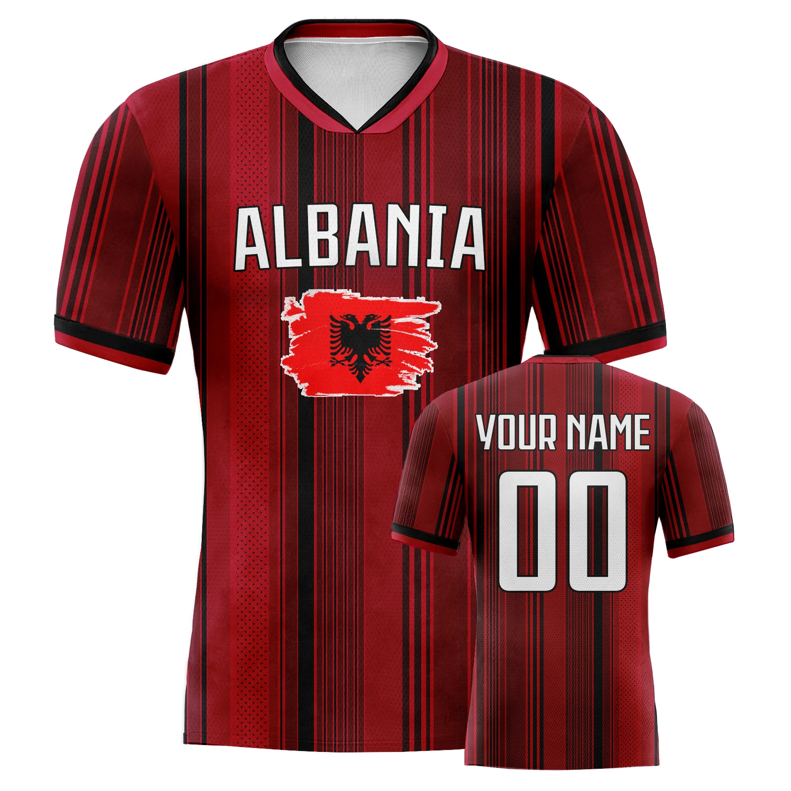 

Custom Albania Football Jersey for Women Men Personalized Soccer Shirt Name Number National Team Football Uniform for Training