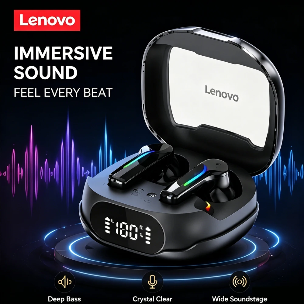 Esports Gaming Phone - Lenovo TG101 ゲーミングヘッドセット Bluetooth6.0 ワイヤレスイヤホン 低遅延ノイズリダクション