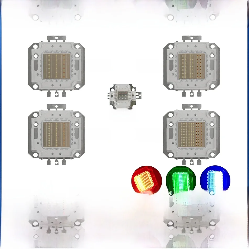 Lampe murale LED haute puissance 10W 20W 30W 50W 100W, support en cuivre, COB rouge vert bleu, perles de lumière pour la scène extérieure, bricolage, nouvelle collection