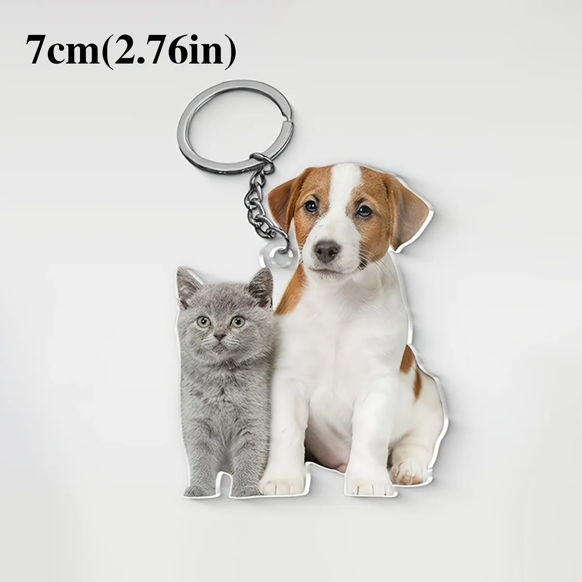 Personalized Custom-Cut colorful Photo Keychain, Acrylic Decorative Pendant, Laser-Cut Shaped Transparent Acrylic Keychain view 4