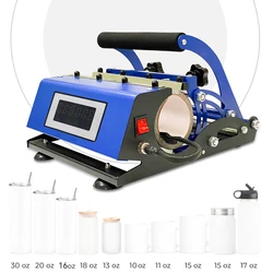 Tumbler Mug Heat Press Machine 11oz-30oz Touchscreen Sublimation Straight Blank Skinny Tumbler Glass Transfer Auto Print Machine