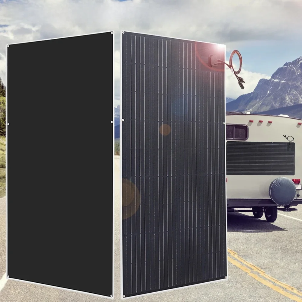 ETFE PET Flexibel zonnepaneel 400W 300W 200W 150W 120W 100W 12V batterijlader Hoge efficiëntie voor thuis Camper RV-bootbalkon EU-magazijn DHL Verzending - afbeelding 2
