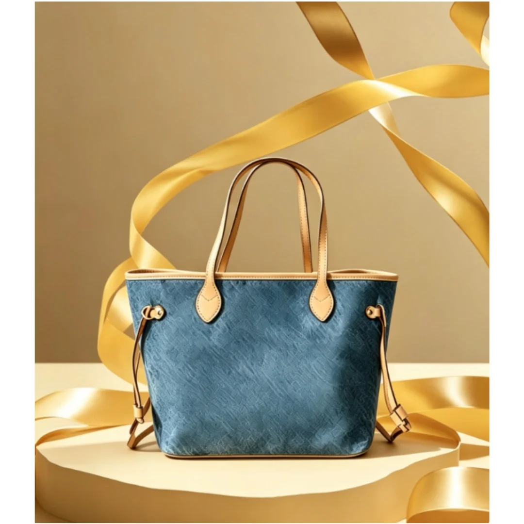 New Size 3128CM Ladies' Fashion Classic Large Capacity Denim Jeans Shopping Bag No Box
