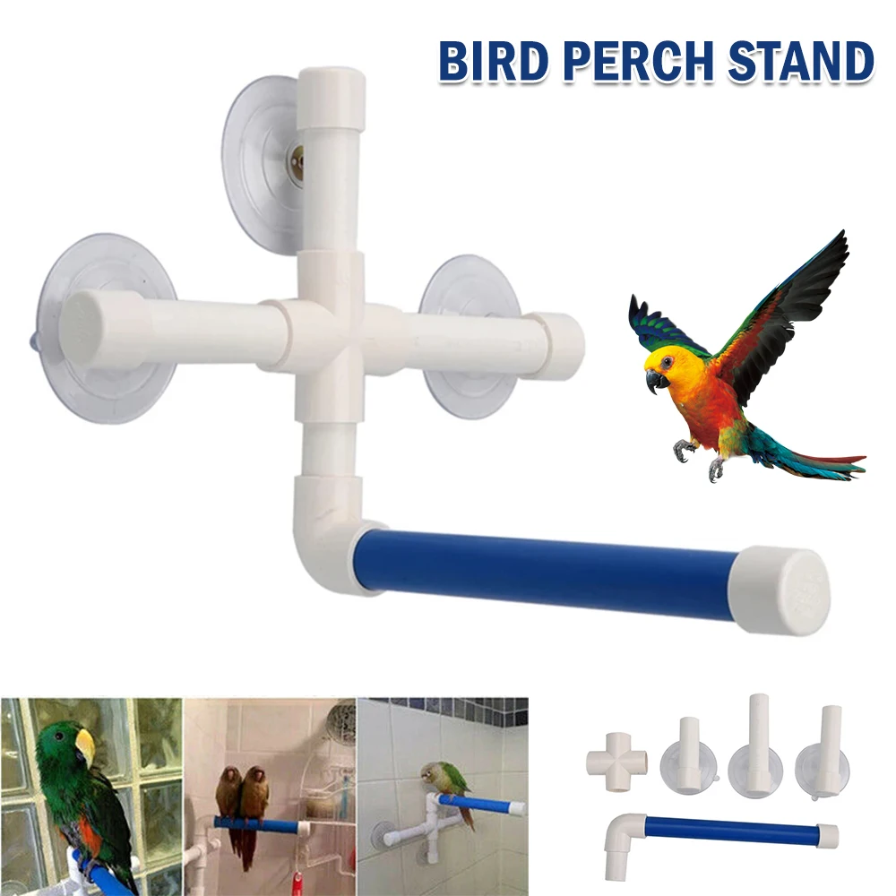 NEW Parrot bird perch frame game claw grinding frame shower bath table toy