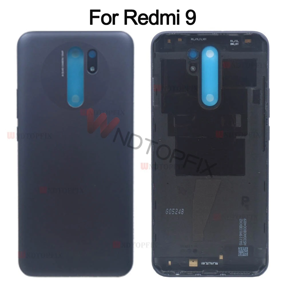 New For Xiaomi Redmi 9 Battery Cover Panel M2004J19G M2004J19C Rear Door Housing Case For Redmi 9A Back Cover With Adhesive