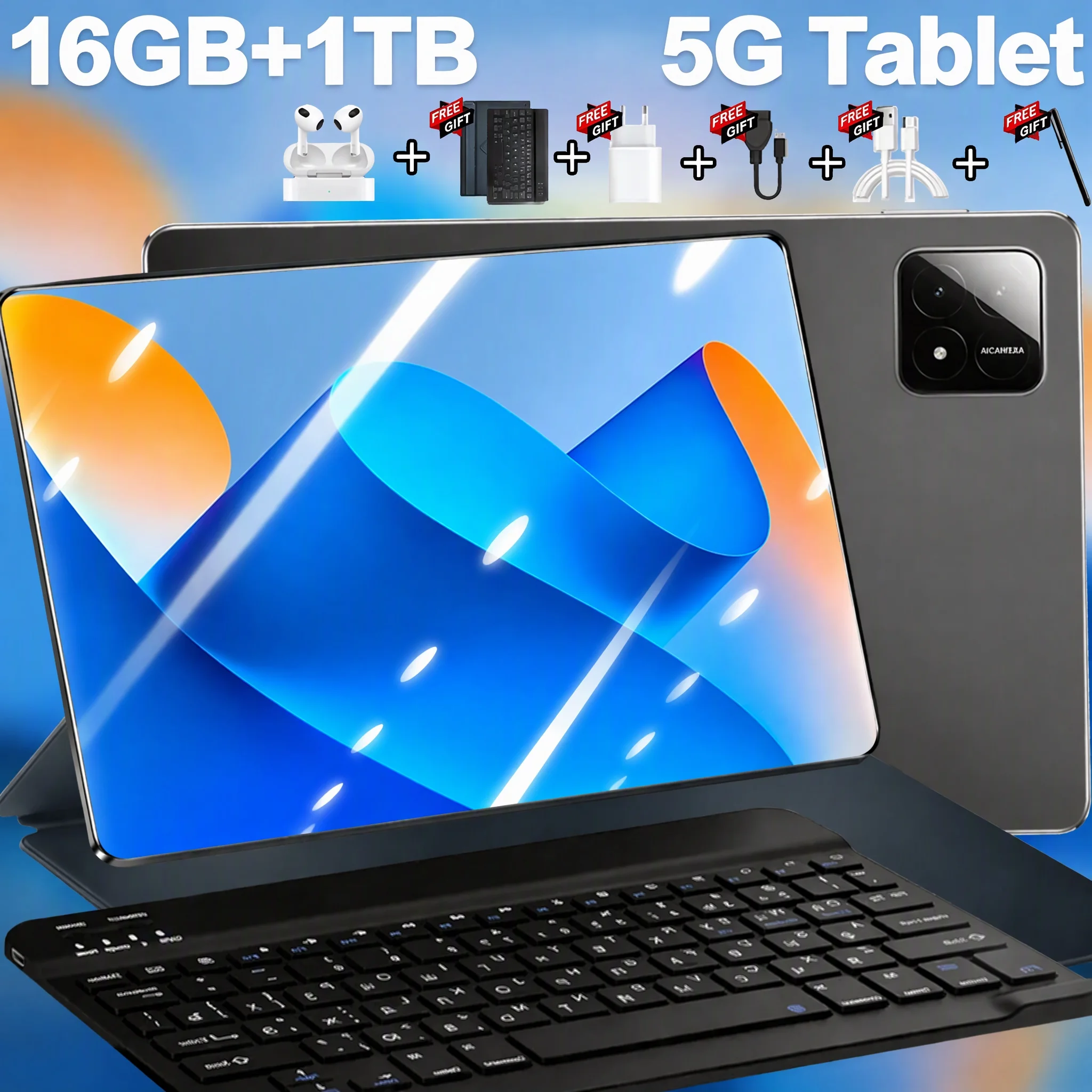 Versión Global, Tablet PC de 10.36 Pulgadas, Android 13, 10 Núcleos, 12000 mAh, 16 GB + 1 TB, Red Wifi 5G, Cámaras Duales de 16 MP + 32 MP