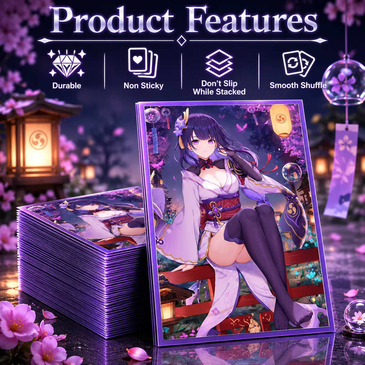 60PCS 67x92mm Glossy Card Sleeves Standard Size TCG Trading Card Protector for MTG PTCG YGO