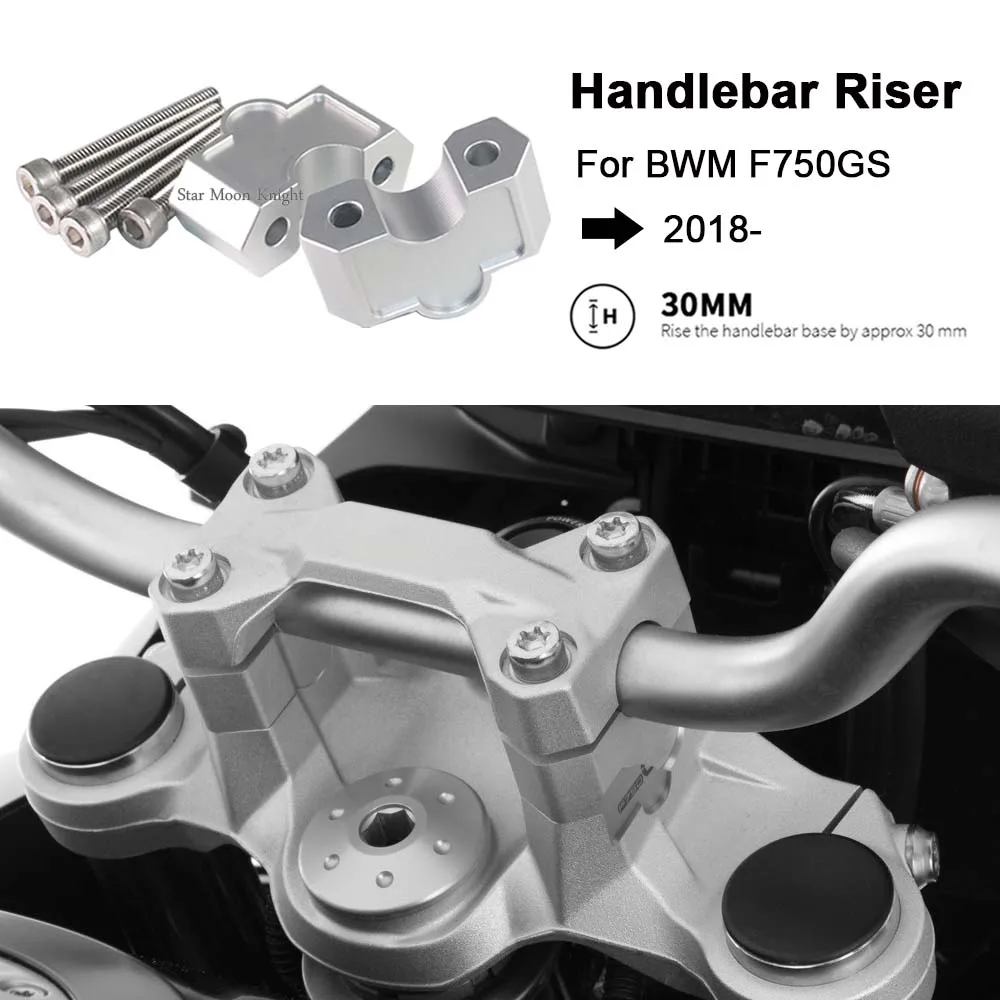 For BMW F750GS F 750 GS 2018 2019 2020 2021 2022 -Motorcycle Handlebar Riser 30MM Drag Handle Bar Clamp Extend Adapter