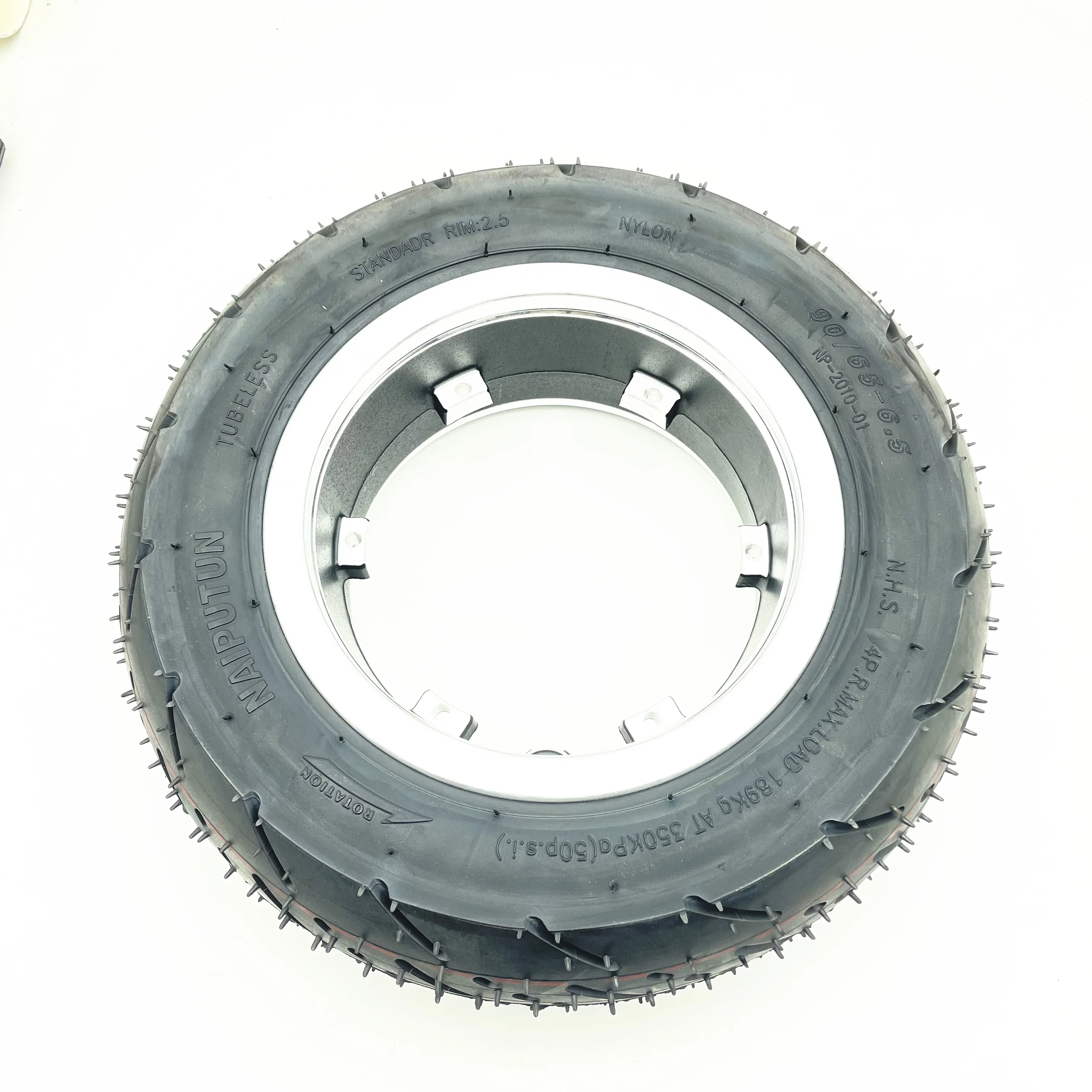 Tire with hub ring rim of MINIMOTORS DUALTRON DT Thunder Electric Scooter charmer front and rear