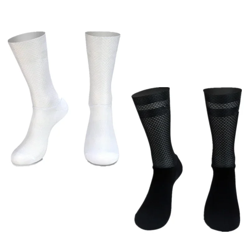 AliExpress NONE New Pro Socks Team Aero Anti Slip Silicone Cycling Socks Men Bicycle Sport Running Bike Socks Calcetines Ciclismo