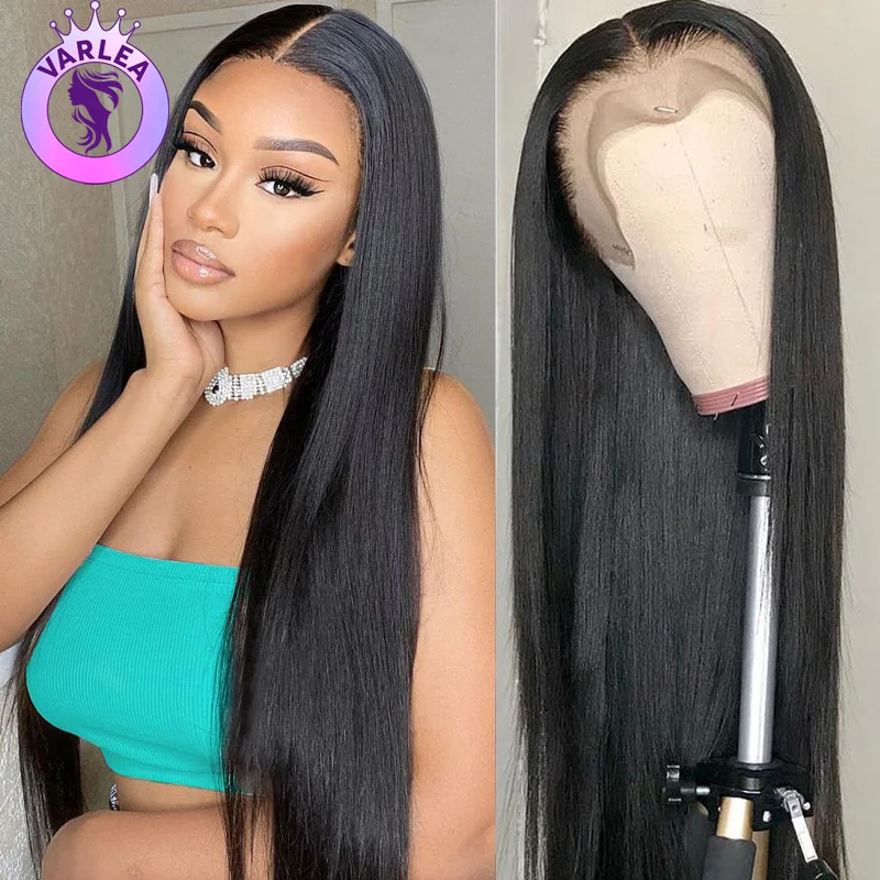 13x6 Straight Lace Frontal Wig 30 inch 13x4 Hd Lace Front Wig Pre Plucked 180 Density Brazilian Glueless Wig Human Hair 100%