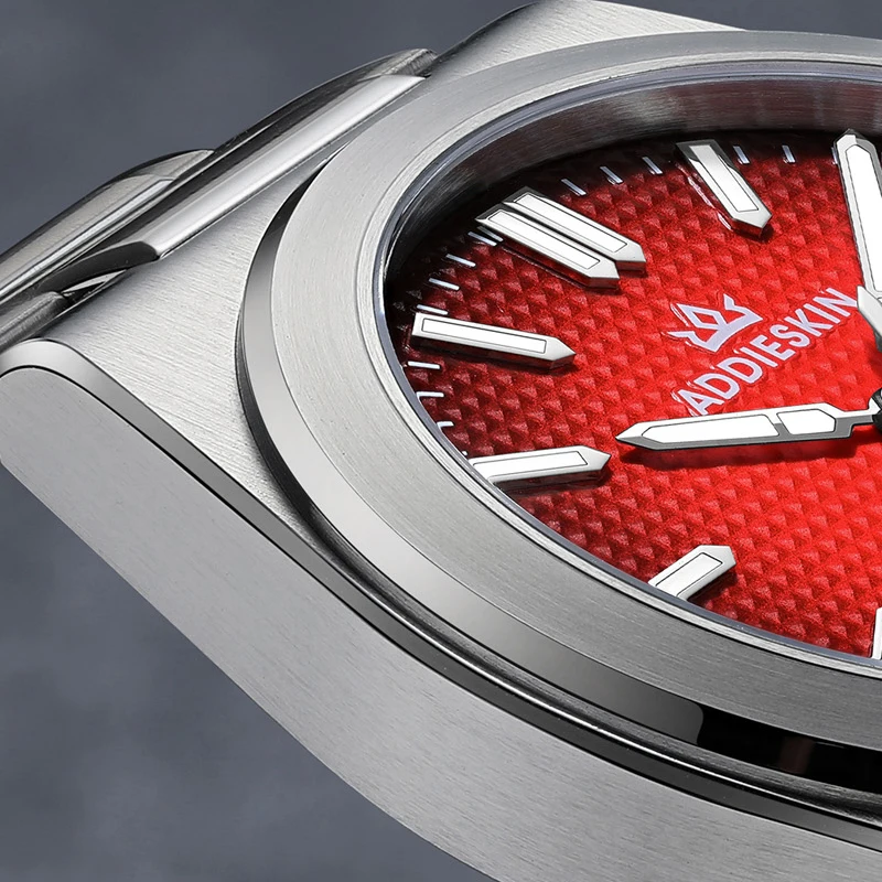 AddiesKin K004 Men's Automatic Mechanical Wristwatch Waffle Inspired Dial Smoky Gradient Finish Miyota 9015 Sapphire Crystal 100